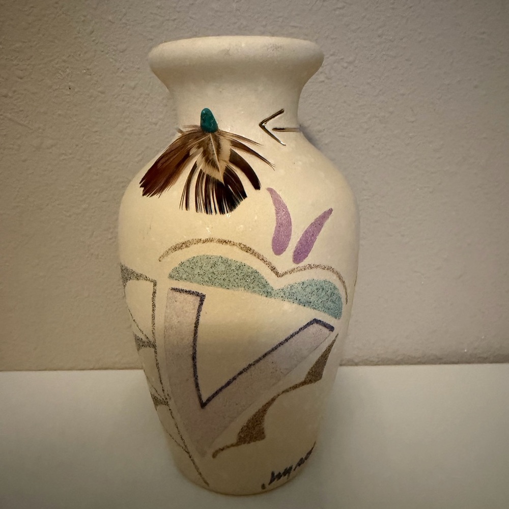 Small Navajo Sand Art Vase